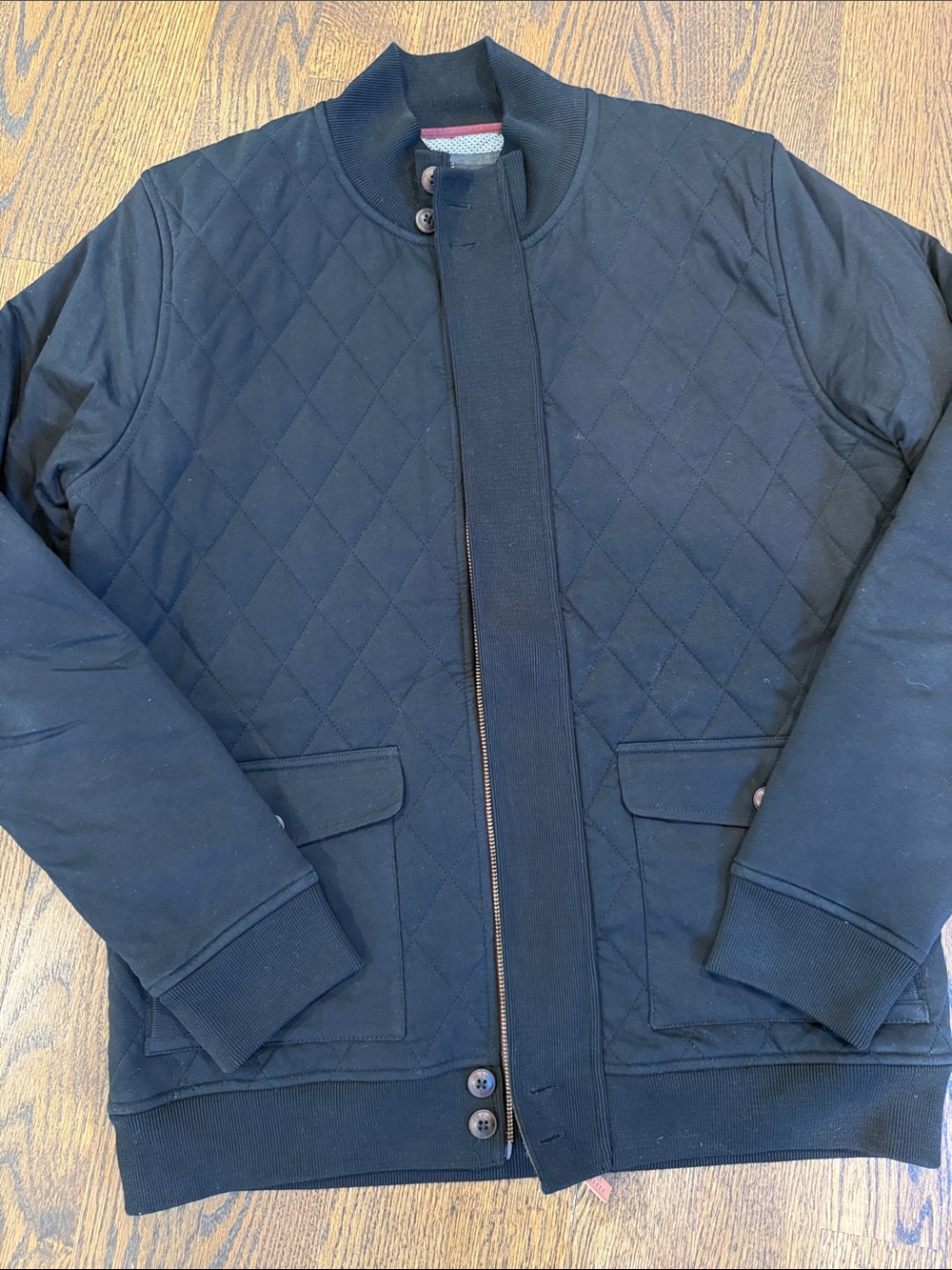Ted Baker Black Quilted Bomber Jacket